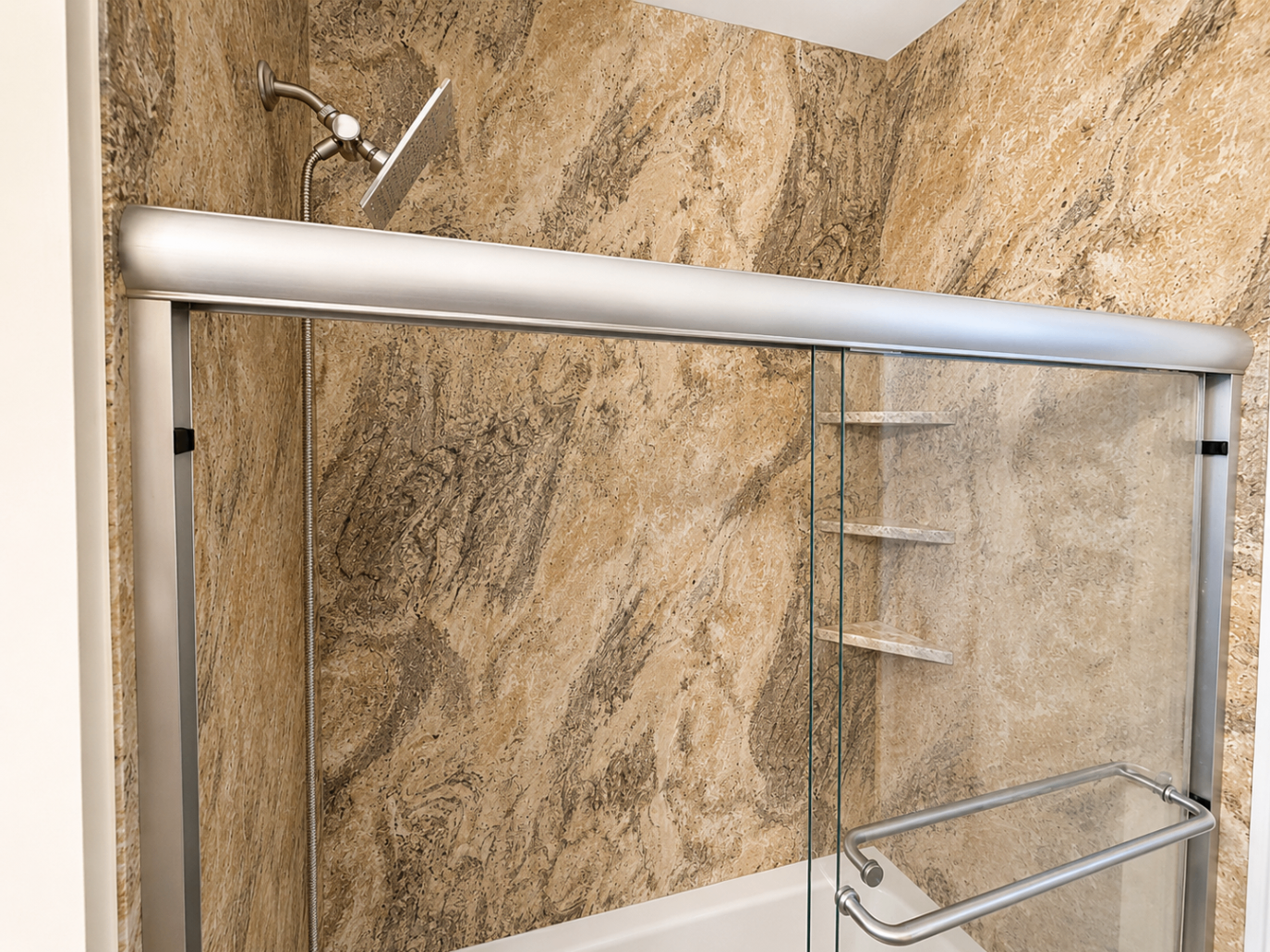 Tiled shower detail